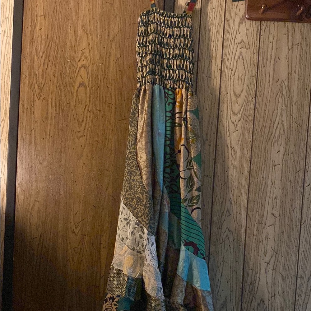 Bohemian whimsigoth Patchwork Maxi Dress
